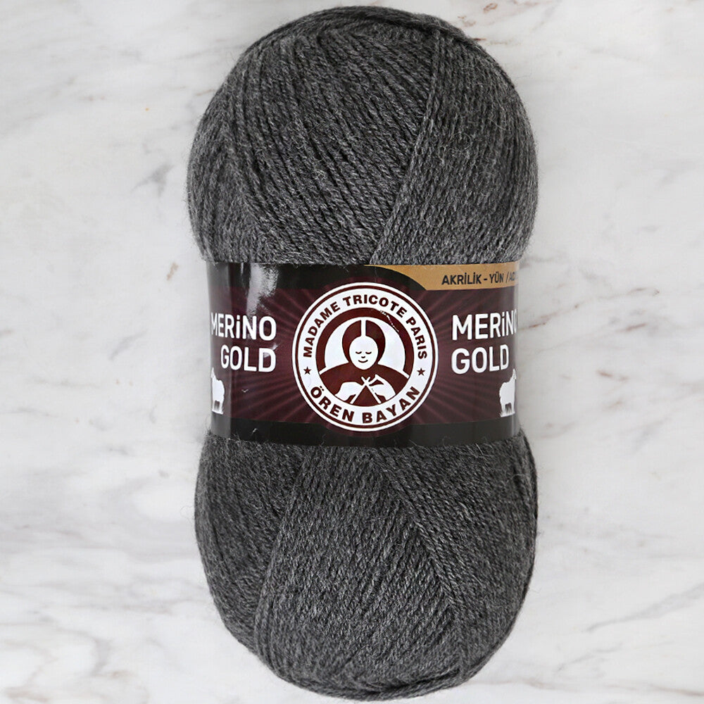 Örenbayan Merino Gold Koyu Gri El Örgü İpi - 009